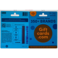 GIFTCARDS.COM $25-500 - 1 Each