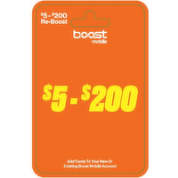 boost mobile $5-$200 Prepaid Phone Card - 1 Each