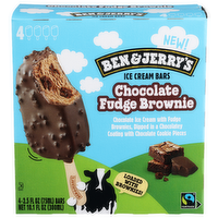 BEN & JERRY'S Chocolate Fudge Brownie Ice Cream Bars - 2.525 Fluid Ounce - 4 Count