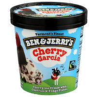 Ben & Jerry's Cherry Garcia Ice Cream With Cherries & Fudge Flakes - 1 Pint