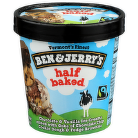 Ben & Jerry's Chocolate & Vanilla Half Baked Ice Cream - 1 Pint