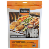 Mr. Bar-B-Q Signature Stainless Steel Dual-Sided Barbecue Sheet - 1 Each