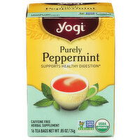 Yogitea Peppermint Tea Bags Purely - 0.053 Ounce - 16 Count