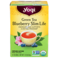 Yogi Blueberry Slim Life Green Tea - 0.07 Ounce - 16 Count