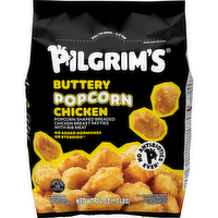 Pilgrim's Fully Cooked Buttery Popcorn Shaped Breaded Chicken Breast Patties With Rib Meat - 1.5 Pound