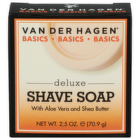 Van Der Hagen With Aloe Vera And Shea Butter Deluxe Shave Soap - 2.5 Ounce