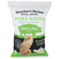 Southern Recipe Small Batch Spicy Dill Flavored Fried Chicharrones Pork Rinds - 4 Ounce
