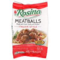 Rosina Made With Beef, Pork And Chicken Italian Style Meatballs - 26 Ounce