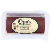 Opa's Jalapeno Cheddar Summer Sausage - 16 Ounce