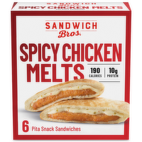 Sandwich Bros. Spicy Chicken Melts Pita Snack Sandwiches - 15.6 Ounce