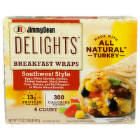 Jimmy Dean Delights Breakfast Wraps Southwest Style - 4.25 Ounce - 4 Count