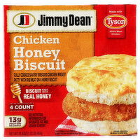 Jimmy Dean Biscuit, Chicken Honey - 4.1 Ounce - 4 Count