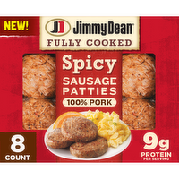 Jimmy Dean Fully Cooked Spicy Pork Sausage Patties - 1.2 Ounce - 8 Count