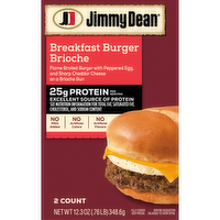 Jimmy Dean Protein Breakfast Burger On Brioche - 12.3 Ounce