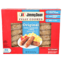 Jimmy Dean Fully Cooked Original Pork Sausage Links - 0.8 Ounce - 12 Count