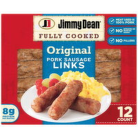 Jimmy Dean Fully Cooked Original Pork Breakfast Sausage Links - 12 Count