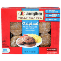 Jimmy Dean Original Fully Cooked Pork Sausage Patties - 4.8 Ounce - 2 Count