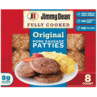 Jimmy Dean Fully Cooked Original Pork Sausage Patties - 8 Count