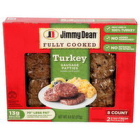 Jimmy Dean Turkey Sausage Patties Fully Cooked - 1.2 Ounce - 8 Count