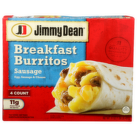 Jimmy Dean Egg, Sausage & Cheese Breakfast Burritos - 4.25 Ounce - 4 Count