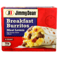 Jimmy Dean Breakfast Burritos Meat Lovers - 4.25 Ounce - 4 Count