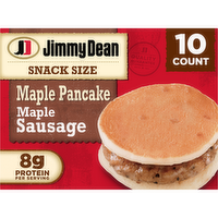 Jimmy Dean Snack Size Maple Pancake Breakfast Sandwiches, Sausage, Frozen - 1.5 Ounce - 10 Count