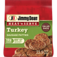 Jimmy Dean Heat 'n Serve Breakfast Turkey Sausage Patties - 26 Count