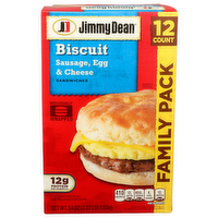 Jimmy Dean Sausage, Egg & Chesse Biscuit Sandwiches - 4.5 Ounce - 12 Count