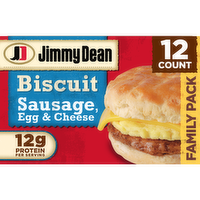 Jimmy Dean Biscuit Breakfast Sandwiches With Sausage, Egg, And Cheese, Frozen - 54 Ounce