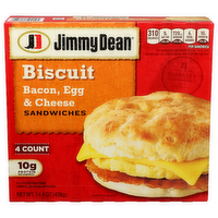 Jimmy Dean Bacon, Egg & Cheese Sandwiches Biscuit - 3.6 Ounce - 4 Count