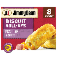 Jimmy Dean Biscuit Roll-Ups, Ham, Frozen Breakfast - 8 Count