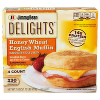 Jimmy Dean Delights Honey Wheat English Muffin Sandwiches - 4.5 Ounce - 4 Count
