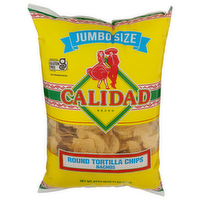 Calidad Brand Jumbo Size Round Tortilla Chips Nachos - 24 Ounce