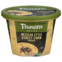 PANERA BREAD Fire-Roasted Corn, Poblano Peppers And Potatoes In a Sweet, Creamy Puree Seasoned With Cilantro, Lime Chili Pepper Soup Mexican Style Street Chowder, Cup - 16 Ounce