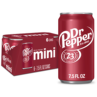 Dr Pepper Soda Mini - 1.25 Fluid Ounce - 6 Count