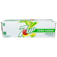 7 Up Lemon Lime Zero Sugar - 12 Fluid Ounce - 12 Count