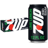 7UP Zero Sugar Lime Lemon Soda - 12 Fluid Ounce