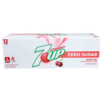 7 Up Cherry Zero Sugar - 12 Fluid Ounce - 12 Count