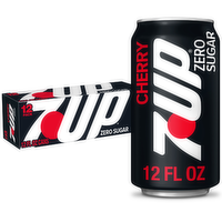 7UP Cherry Flavored Zero Sugar Soda - 12 Fluid Ounce