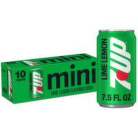 7UP Lime Lemon Soda Mini - 0.75 Fluid Ounce - 10 Count