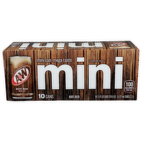 A&W Root Beer Mini - 7.5 Fluid Ounce - 10 Count