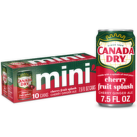 Canada Dry Fruit Splash Cherry Ginger Ale Soda Mini - 0.75 Fluid Ounce - 10 Count
