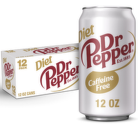 Dr Pepper Diet Caffeine Free Soda - 12 Fluid Ounce