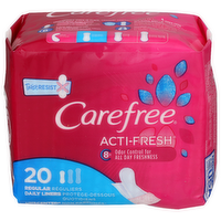 Carefree Acti-Fresh Regular Daily Liners - 20 Count