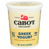 Cabot Creamery Yogurt Vanilla Greek Triple Cream Bean - 2 Pound