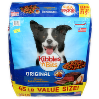 Kibbles 'N Bits Savory Beef & Chicken Original Crunchy & Meaty Dog Food - 45 Pound