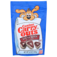 Canine Carry Outs Beef Flavor Steak Bites Dog Snacks - 4.5 Ounce