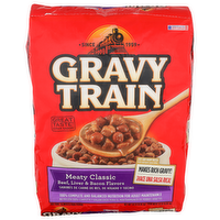 Gravy Train Meaty Classic Beef, Liver & Bacon Flavors Dog Food - 14 Pound