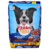 Kibbles 'N Bits Savory Bacon & Steak Flavor 'n Dog Food - 16 Pound