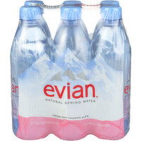 Evian Natural Spring Water - 500 ml - 6 Count